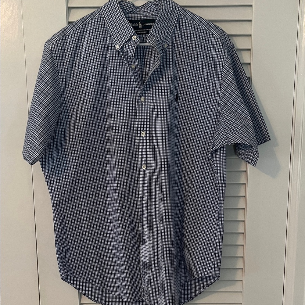 Ralph Lauren Men's Blue Checkered Shirt